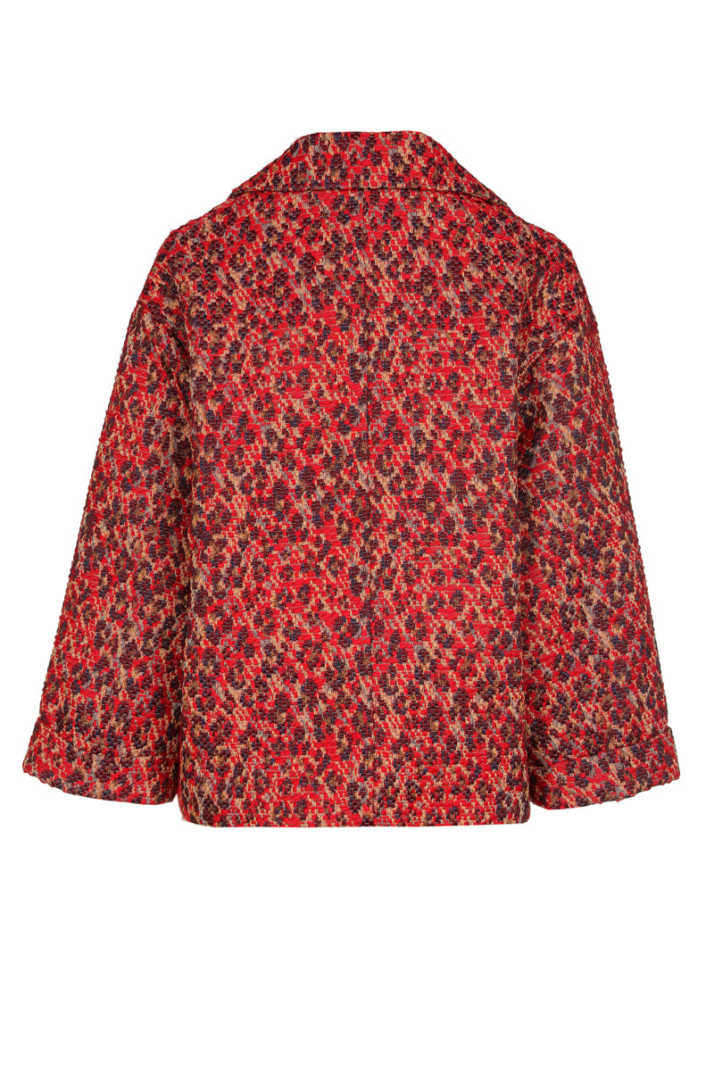 Veste jacquard tweed courte