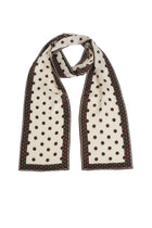 Longue fine écharpe à pois