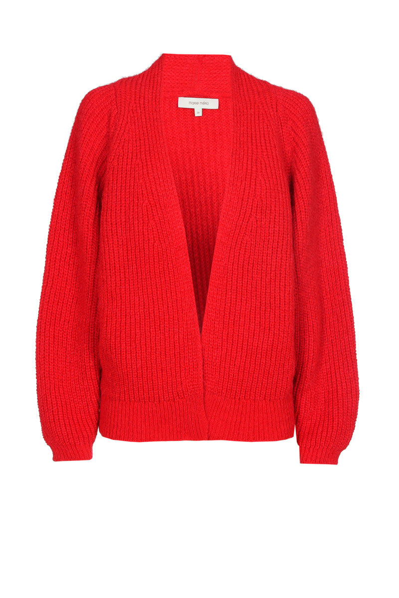Zachte warmrode cardigan