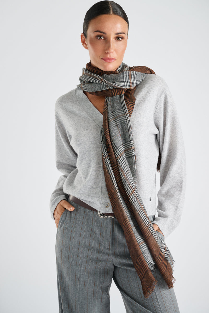 Grijze v-hals cardigan