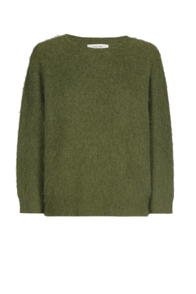 Pull kaki en alpaga