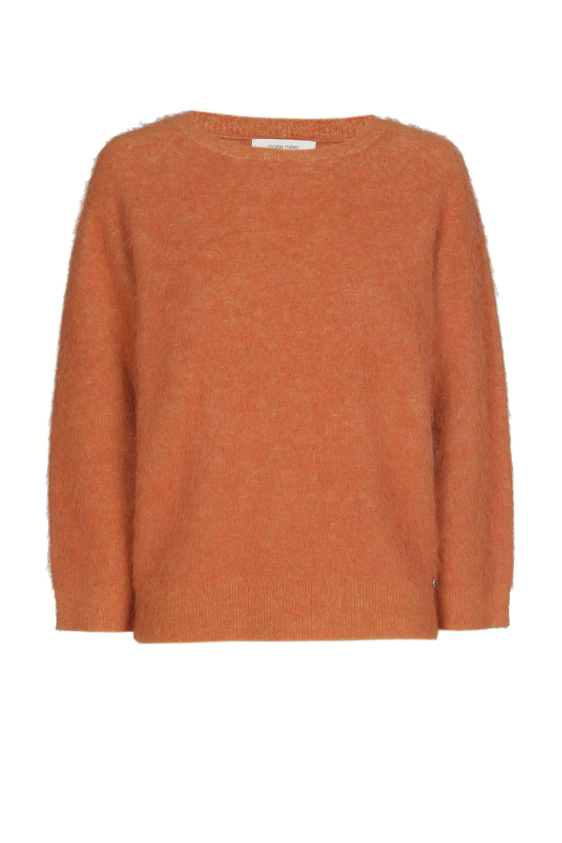Oranje wijde alpaca trui