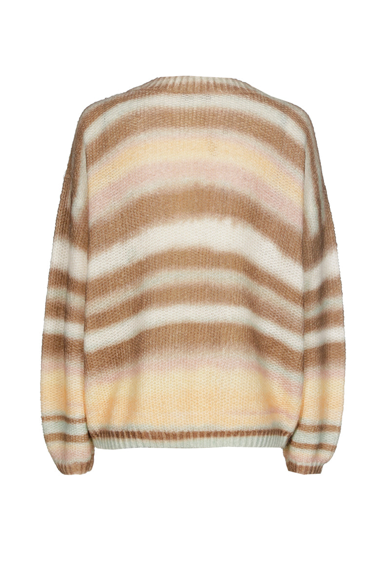 Pull boxy ligne dégradées laine-alpaga 