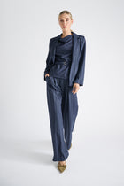 Blue pinstripe blazer