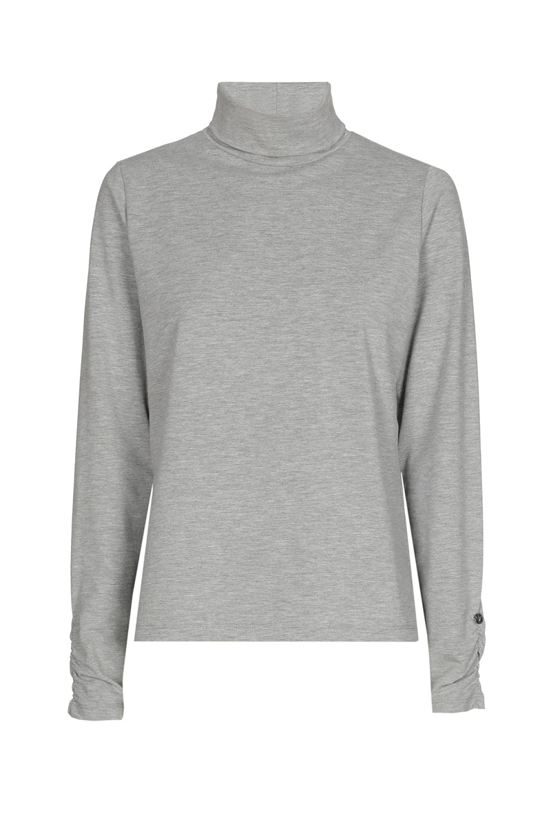 Sous-pull grijs met gefronste mouw