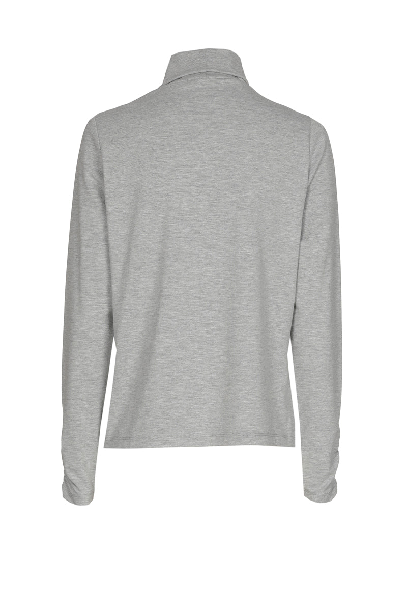 Sous-pull grijs met gefronste mouw