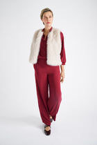 Beige faux fur bodywarmer