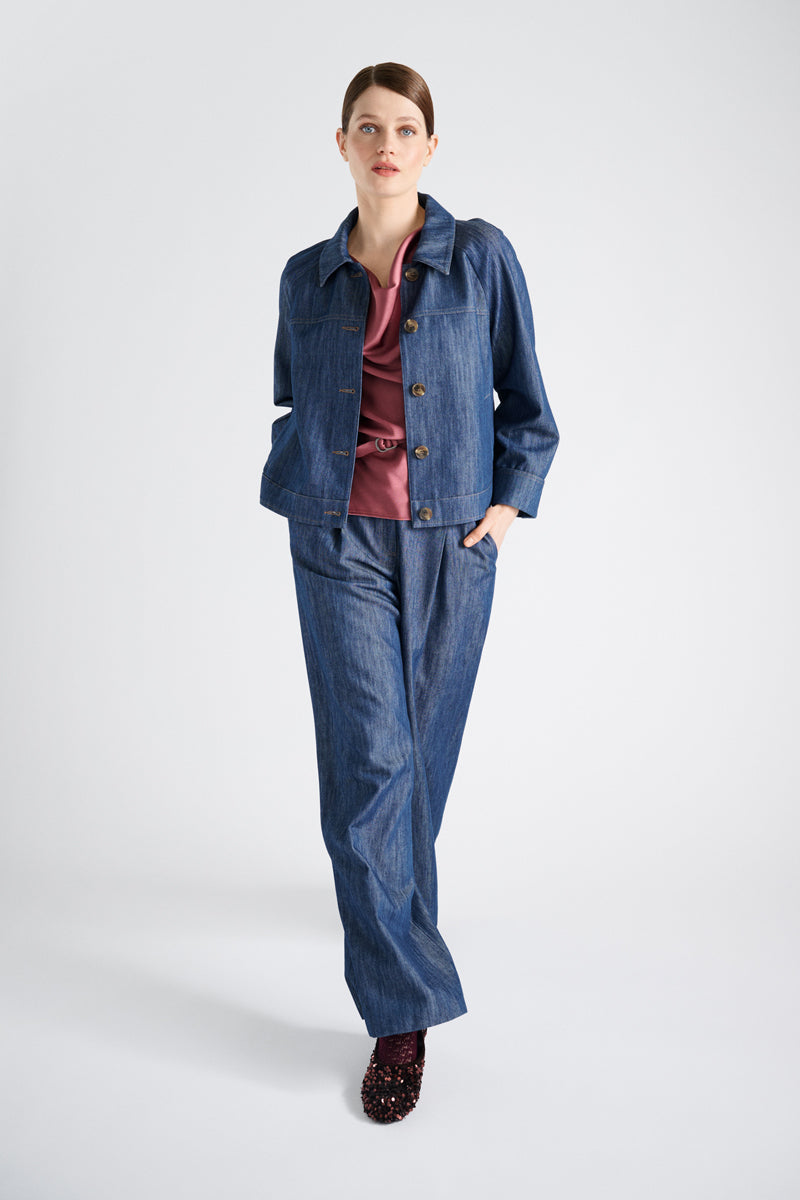 Rechte denim hemdsjas