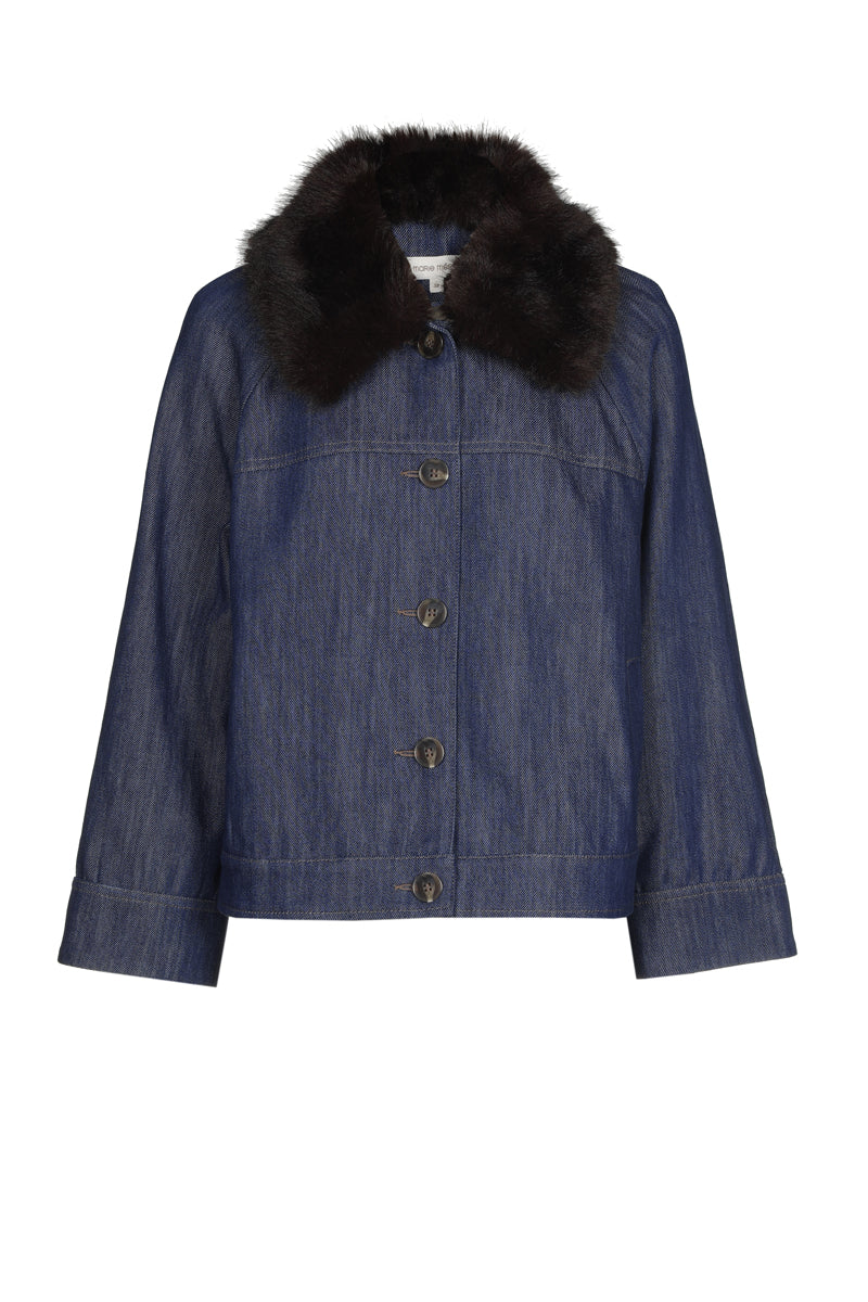 Veste-chemisier en denim droite
