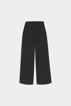 Pantalon large noir avec taille élastiquée au dos