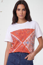 T-shirt boxy avec imprimé bandana