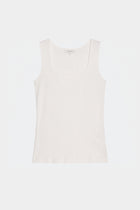 Basic ecru top met brede bandjes