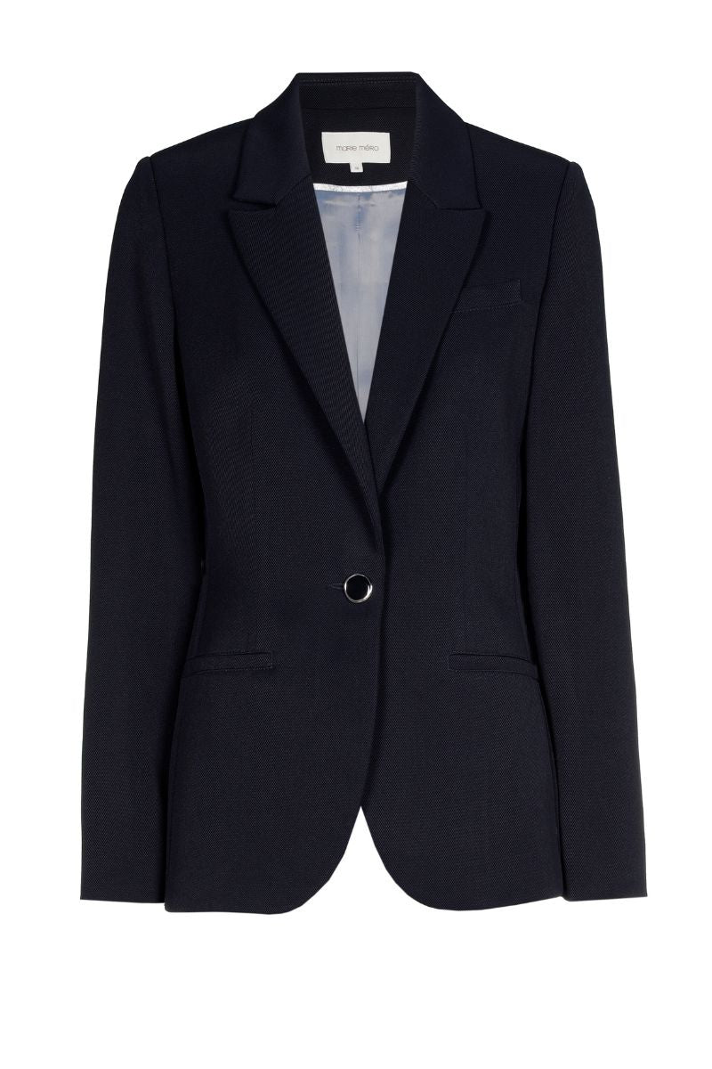 Fitted dark blue blazer for any occasion
