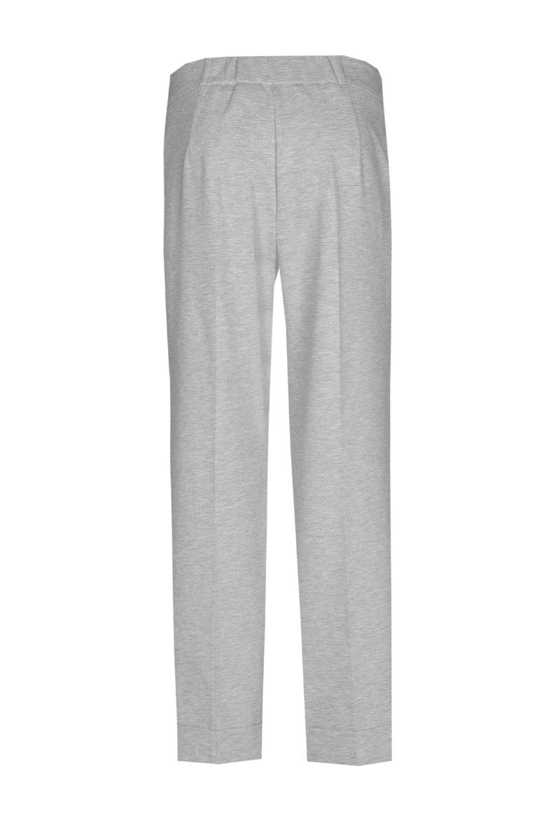 7/8 broek in grijs in zachte jerseykwaliteit met rits opzij
